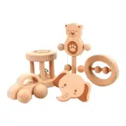 5pcs/Pack Baby Teething Toy Soothing Sensory Toy for 3+ Months Boy Girls