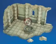 Royal Model 1/35 Israeli Villa Ruin Interior Section [Plaster Diorama Model] 013