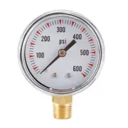 Pressure Gauge Pressure Gauge for Brass Internals- 1/4" Thread for Water