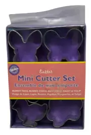 Wilson Easter Mini Cookie/Biscuit Cutter Set metal NOS