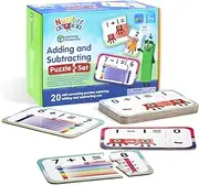 Learning Resources Numberblocks Puzzle Set Add and Subtract, Numberblocks Puzzle Game, Math Puzzle Game, 20 Learning Puzzles in a Box, Puzzles with 2 Pieces, Ages 3+