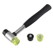 Rubber Mallet Hammer Double-Face Nylon Rubber Hammer, Soft & Hard Head 25mm