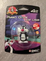 EMTEC Looney Tunes Silvester Cat 4GB Flash Drive USB 2.0