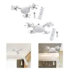 Ceiling Fan with Light Dimmable Light Remote Control with Extension Rod 3 Color