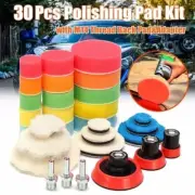 30 Car Polisher Gross Polishing Pads for Drill Sponge Buffer Waxing Buffing Kit~