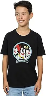 [Absolute Cult] Animaniacs Boys Fisheye Group T-Shirt Black 7-8 Years