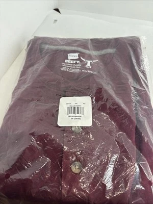 Hanes Beefy 3XL Buttoned Polo Tee