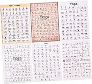 NULYLU Yoga Poses Posters Stretching Exercises Chart Exercise Charts Yoga Sequence for Fitness Room