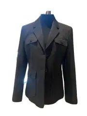 scanlan theodore textured jacket black size 10