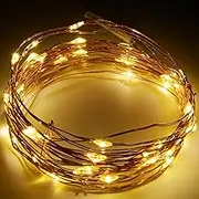 KARSUM Fairy Lights Battery Operated 16FT/5M Indoor String Lights 8 Memory Modes and 6-18 Hours Timer for Bedroom, Christmas, Party, Wedding,Birthday Party Outdoor Indoor Decoration (Warm White)