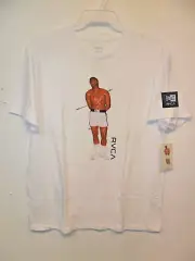 RVCA x EVERLAST Men's S/S T-Shirt KING OF THE RING - White - Medium - LAST ONE