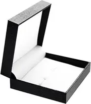 Dickly Elegant PU Leather Cufflink Display Storage Box Clamp Case Travel, Cufflinks Box, as described