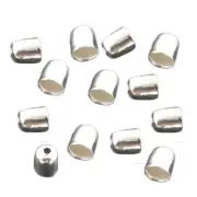 450 Cord End/tip Silver Tone Glue-in Style 6x5mm Fits 4mm cord