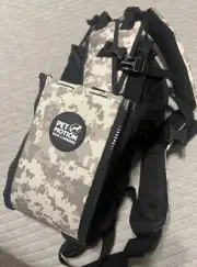Camouflage Pet Carrier Backpack Front Facing Hiking Travel Size XL