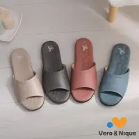 在飛比找momo購物網優惠-【維諾妮卡】悠活仿皮乳膠室內拖鞋(4色)