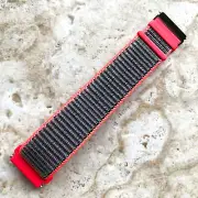 Electric Pink Sports Hook and Loop Nylon Band Strap for Fitbit Versa 3 4 Sense 2