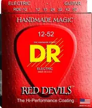 DR RDE-12 Red Devils Coated Red Electric Guitar Strings gauges 12-52