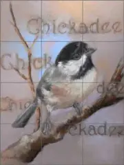 Bird Tile Backsplash Ceramic Mural Hughbanks Chickadee Art DHA061