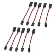 10 PCS JR Plug Male to Female Servo Extension Cable 3P 100mm 30Core for Futaba and JR Servos / RC Cars Airplanes Helicop