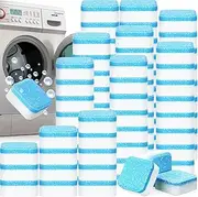 Dansib 100 Pcs Washing Machine Cleaner Tablets Cleaner Descaler Bulk Household Washing Machine Cleaners Deep Cleaning Tablets Safe Deodorizer for Laundry Tub HE Front Loader