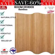 vidaXL Room Divider Bamboo 250x165cm Natural Privacy Screen Partition Blind Roll