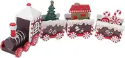 Christmas Train Set Wooden Ornament for Boys and Girls Train Shape Decor Long-Lasting Home Cafe Dec