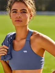 High Impact Support Crop Top. Running Bare Power Sports Bra