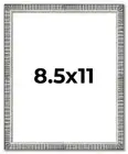 8.5x11 Frame Silver Picture Frame Photo Frame UV Acrylic Wood Certificate Frame