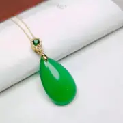 Jade Marrow Silver Droplets Jade Stone Jade Artifacts Necklace