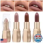USHAS 3Pcs Matte Lipstick Set - Long Lasting Lip Makeup, Brown and Nude lipst