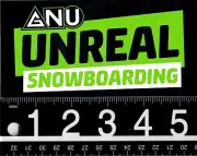 GNU Unreal Sticker 5.5 in x 2.75 in Multicolor Lib Tech Snowboarding Decal