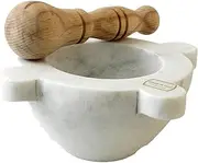 MARMO IN MRM320130 Mortar 16 cm Height 09 mm Marble White with Plague