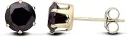 [Old English Jewellers] 9ct Yellow Gold 1.00ct Black Diamond Solitaire Stud Earrings, Yellow Gold, Diamond