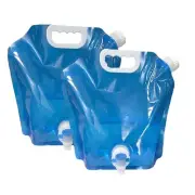 2 PCS Collapsible Water Container with Spigot, BPA Free 5L Camping Water