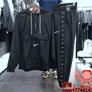 Nike耐吉春秋男女串標運動套裝梭織速乾休閒防風小腳長褲耐吉風衣外套CD0422