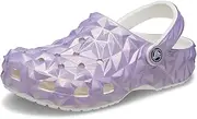 [Crocs] Womens Classic Iridescent Geo Clog WHI Classic Iridescent Geo Clog WHI