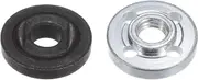sourcing map Angle Grinder Flange Lock Nut Set M10 x 30mm Inner Outer Splints Motor Shaft Coupler Saw Blade Flange Nut