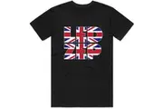 Led Zeppelin - Union Jack Type Unisex Large T-Shirt - Black