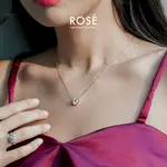 ROS JEWELRY KATE CROWN 項鍊項鍊女士防過敏 925 玫瑰金塗層莫桑石鋯石 5A