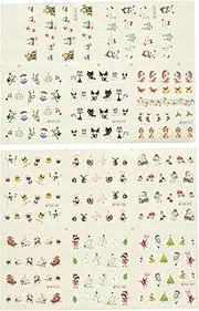 Wrapables Fingernail Tattoo Christmas Nail Art Water Christmas Nail Tattoos Christmas Water Transfer Slide Tattoos Nail Decals, Christmas Nails 1 (11 Designs/220 Nail Tattoos)