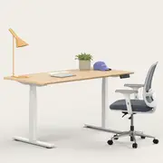 Recess Ergo Bundle | Ergonomic Chair Desk | Home Office Furniture Packages, Slate / Small - 120W x 70D (cm) / Maple/White
