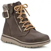 Cliffs by White Mountain Womens HEARTEN Combat & Lace-Up Boots BHFO 6147