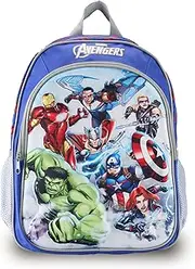 [Marvel] AVENGERS 15 INCH EVA BACKPACK BACKPACK, BLUE/GREY/RED, 38 cm (H) X 27 cm (W) X 12 cm (D)
