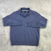 New Christian Lacroix Sweater Mens Medium Quarter Zip Cashmere Polo Sweater