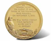 US MINT FALLEN HEROES 3 IN. BRONZE PENTAGON 911 MEDAL IN MINT SEALED PACKAGING