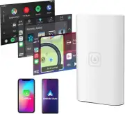 2 in 1 Wireless Carplay Adapter & Android Auto Wireless Adapter, Plug & Play