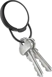 Orbitkey Slim Case for AirTag | Made with Stainless Steel and TPU | Securely Holds Your Apple AirTag | Easily Attach to Keys or Anything You Want to Track with The Open Key Ring | Black