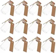 BESTOYARD 25ml Mini Glass Bottles with Cork Stoppers DIY Decoration Set Wedding Party Favor Small Glass Jars