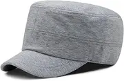 [Generic] Men's Hat Women's Spring Autumn and Winter Full Seal Flat Top Hat Outdoor Men and Women Military Cap Warm Duck Tongue Cap
