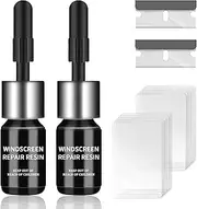 DEZEU Windscreen Chip Repair Kit,2025 Latest Upgraded Glass Repair Kit,5 Min Quick Glass Repair Liquid,Long-Lasting for Windscreens, Windows, Mirrors,All Crack Types Windscreen Repair Kit (Black).